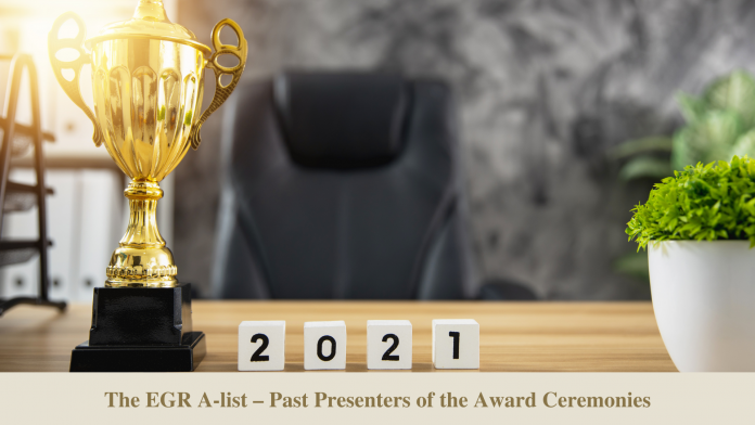 The EGR A-list – past presenters of the award ceremonies