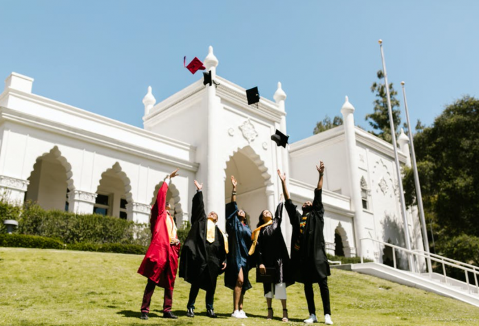 Take a look at a simulated graduation ceremony