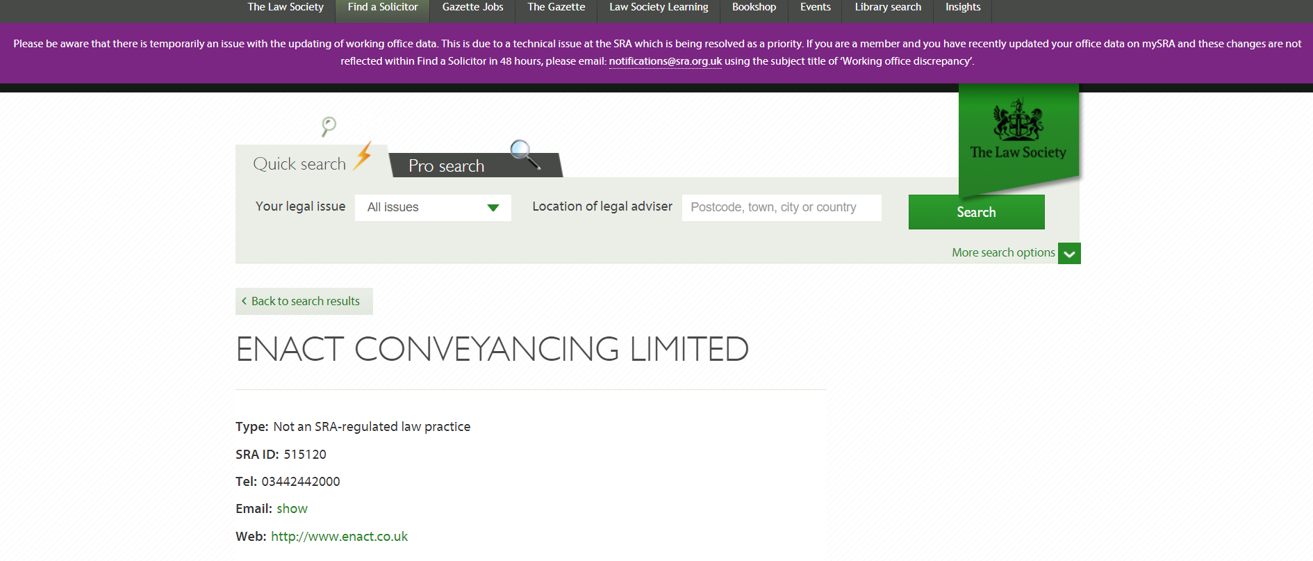 Enact Conveyancing Limited Enact Conveyancing Limited