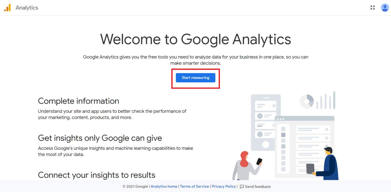 Google Analytics Homepage