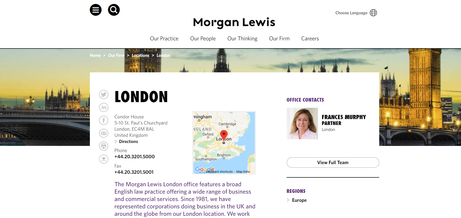 Morgan, Lewis and Bockius UK LLP Morgan, Lewis and Bockius UK LLP