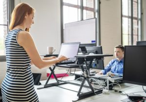 Ergonomic monitor arm and keyboards