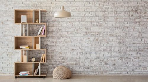 Floating shelves and bookcases