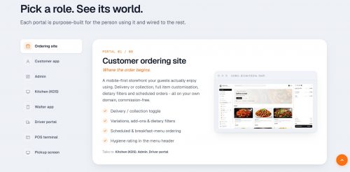 DirectDine.tech portal